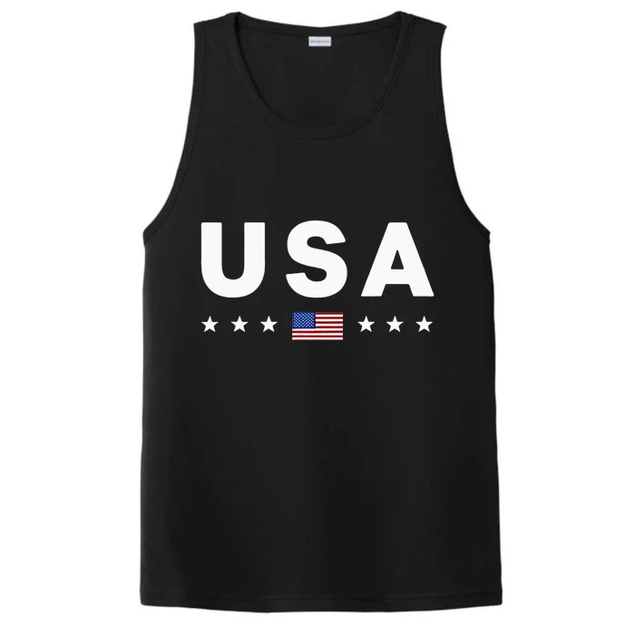 Usa Patriotic American Flag July Performance Tank