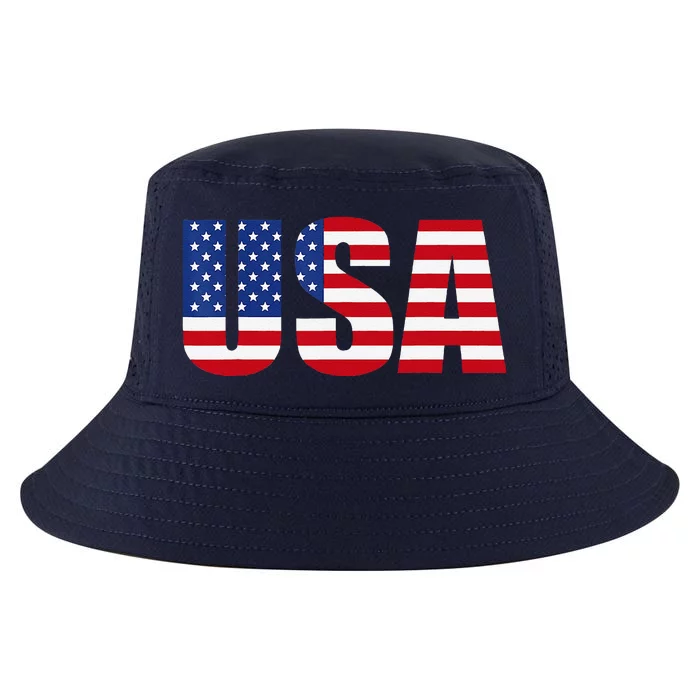 Usa Patriotic American Flag Cool Comfort Performance Bucket Hat