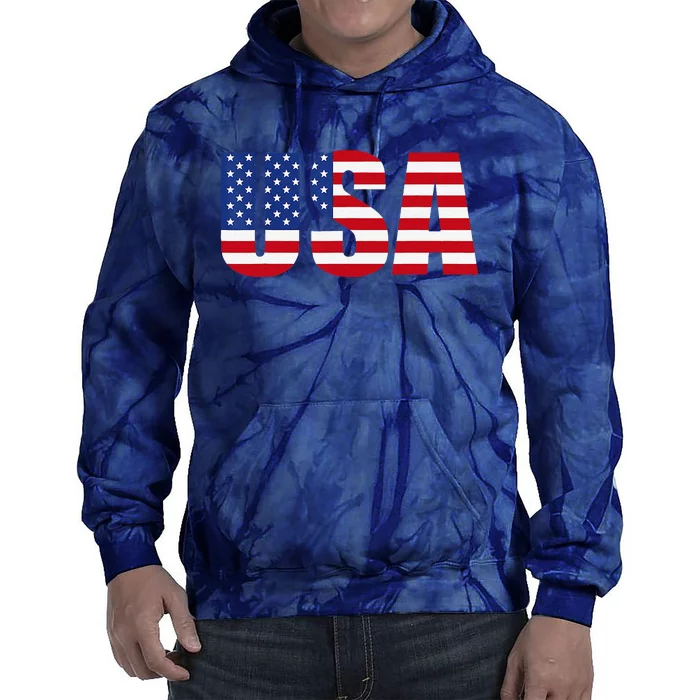 Usa Patriotic American Flag Tie Dye Hoodie