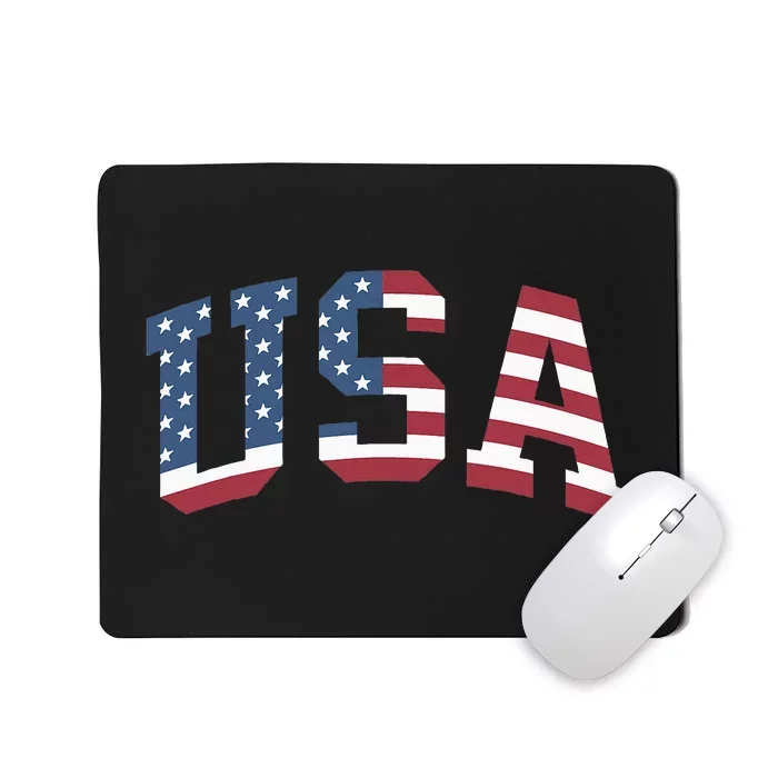 Usa Patriotic American Flag 4th Of July Mousepad