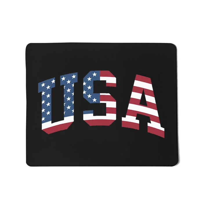 Usa Patriotic American Flag 4th Of July Mousepad