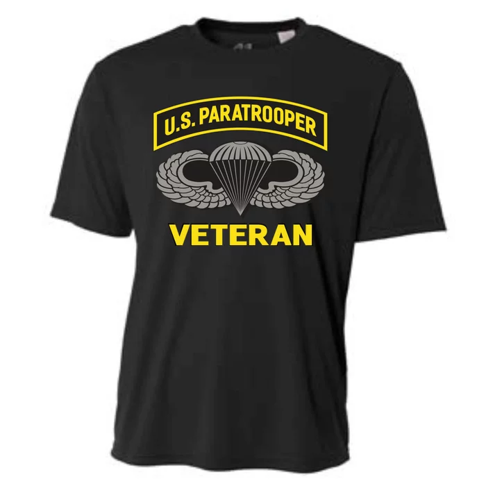 Us Paratrooper Airborne Division Army Veteran Gift Cooling Performance Crew T-Shirt