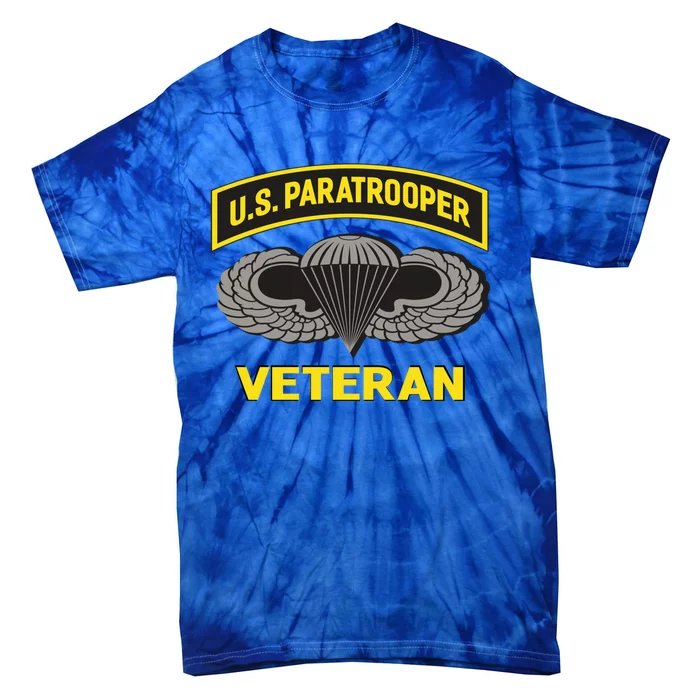 Us Paratrooper Airborne Division Army Veteran Gift Tie-Dye T-Shirt