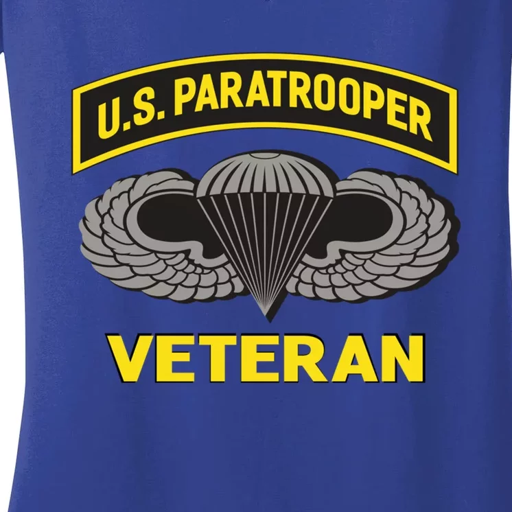 Us Paratrooper Airborne Division Army Veteran Gift Women's V-Neck T-Shirt