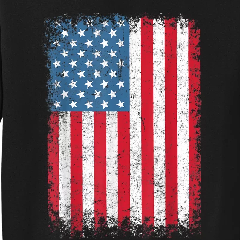 USA Patriotic American Flag For Men Women US Tall Sweatshirt