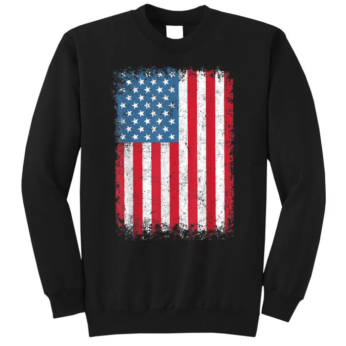 USA Patriotic American Flag For Men Women US Tall Sweatshirt