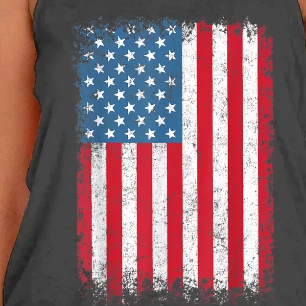 USA Patriotic American Flag For Men Women US Women's Knotted Racerback Tank