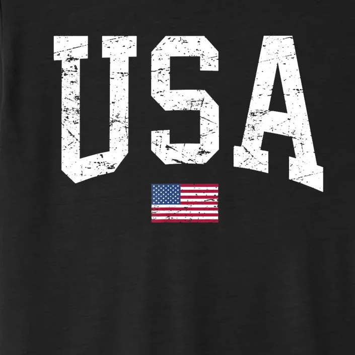 USA Patriotic American Flag Distressed ChromaSoft Performance T-Shirt