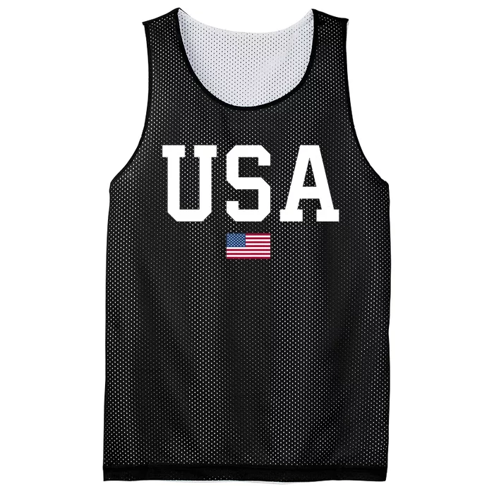 Usa Patriotic American Flag July 4th Mesh Reversible Basketball Jersey Tank