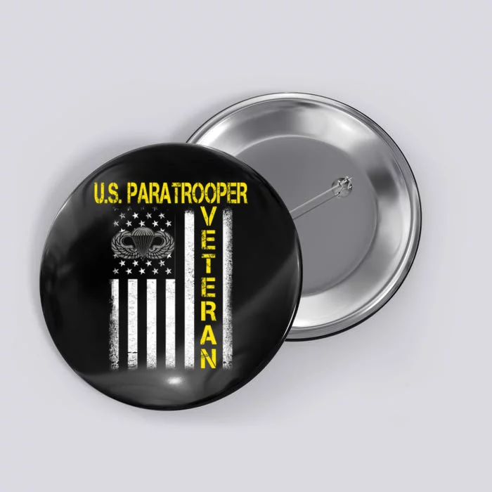 US Paratrooper Airborne Division Army Veteran USA Flag Button