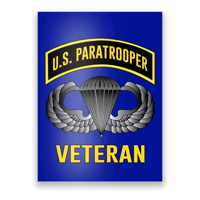 Us Paratrooper Airborne Division Army Veteran Cool Gift Poster