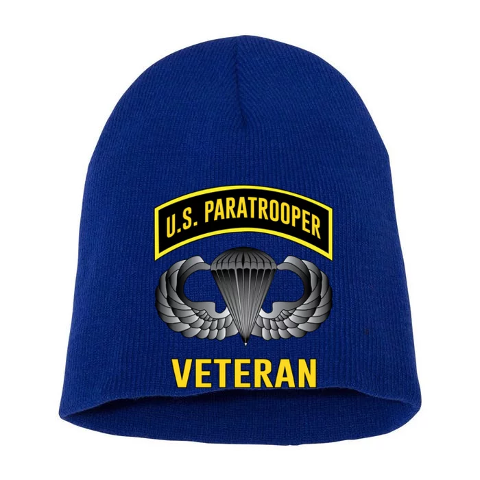 Us Paratrooper Airborne Division Army Veteran Cool Gift Short Acrylic Beanie