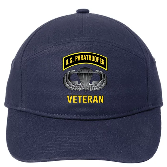 Us Paratrooper Airborne Division Army Veteran Cool Gift 7-Panel Snapback Hat