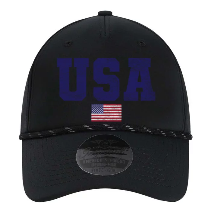 Usa Patriotic American Flag Design In Blue Vtrn Performance The Dyno Cap