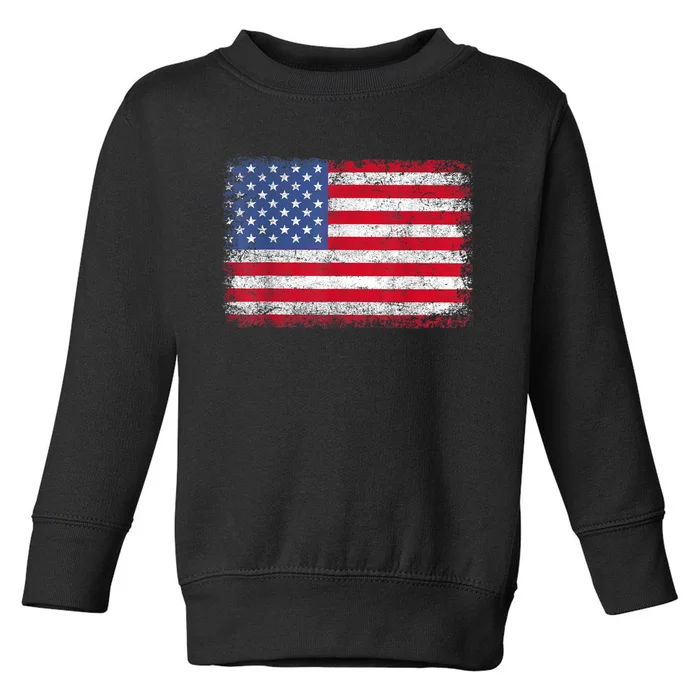 Usa Patriotic American Flag Us Toddler Sweatshirt