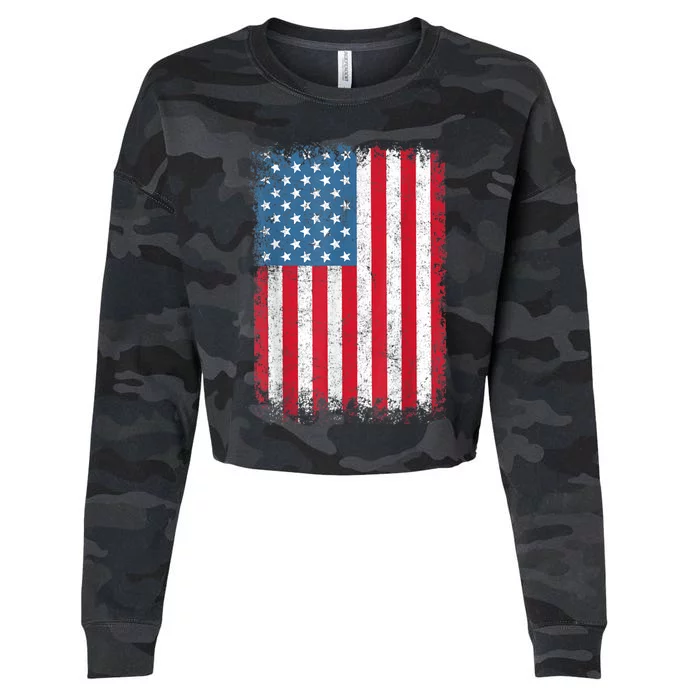 USA Patriotic American Flag For Men Women Kids Boys Girls US Cropped Pullover Crew