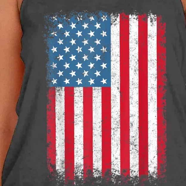 USA Patriotic American Flag For Men Women Kids Boys Girls US Women's Knotted Racerback Tank