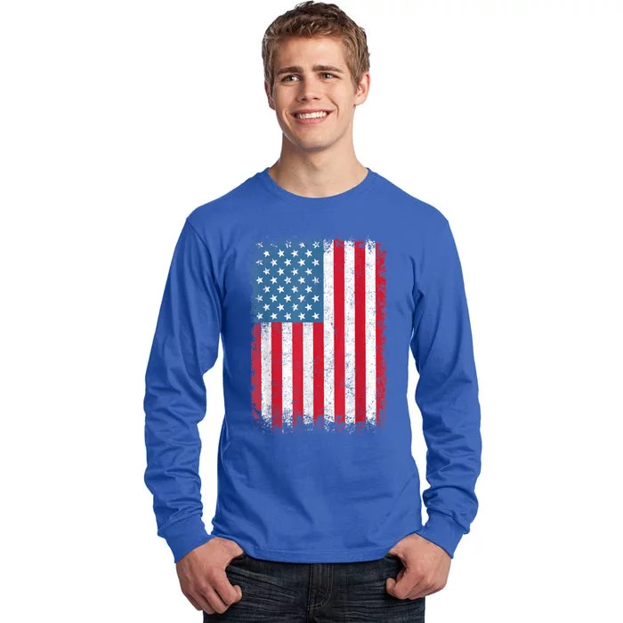 USA Patriotic American Flag For Men Women Kids Boys Girls US Tall Long Sleeve T-Shirt