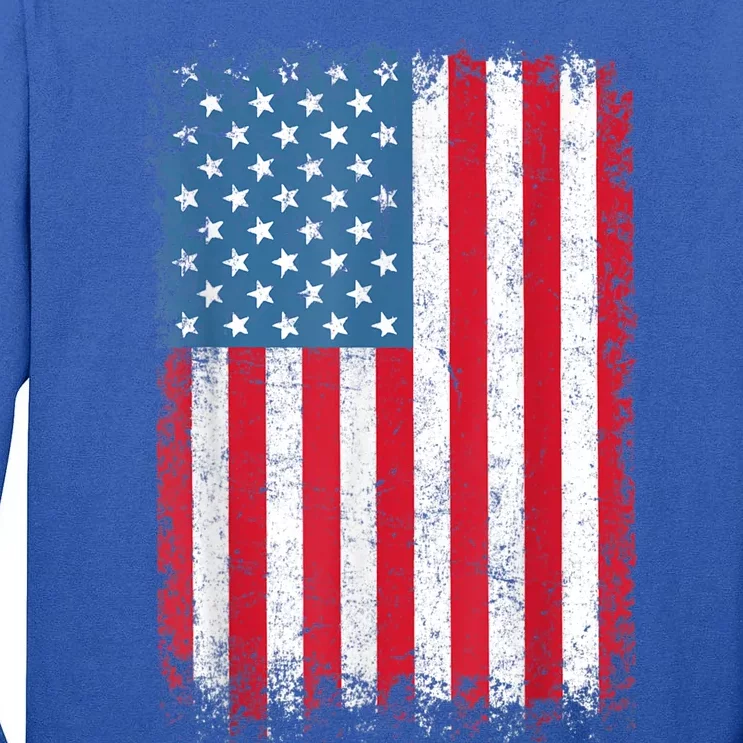 USA Patriotic American Flag For Men Women Kids Boys Girls US Tall Long Sleeve T-Shirt