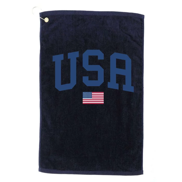 USA Patriotic American Flag Platinum Collection Golf Towel