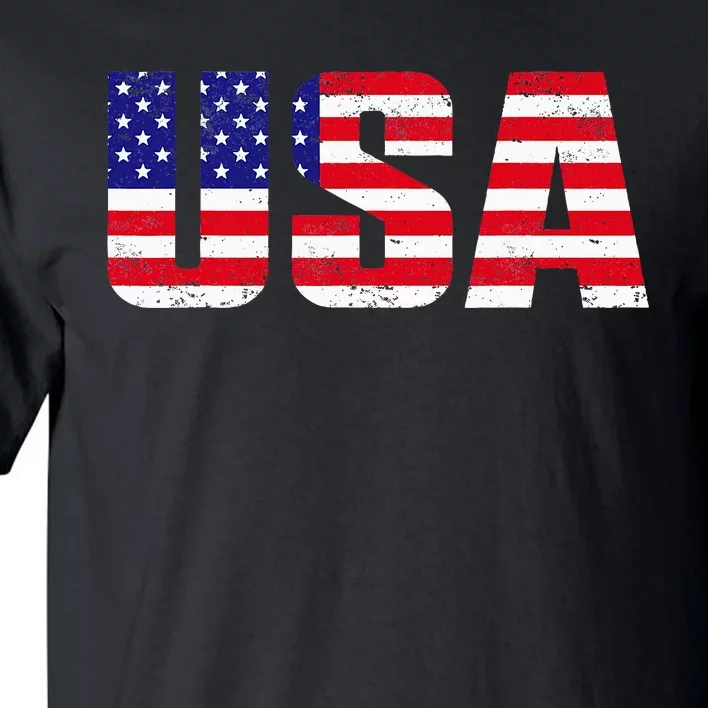 Usa Patriotic American Flag Tall T-Shirt