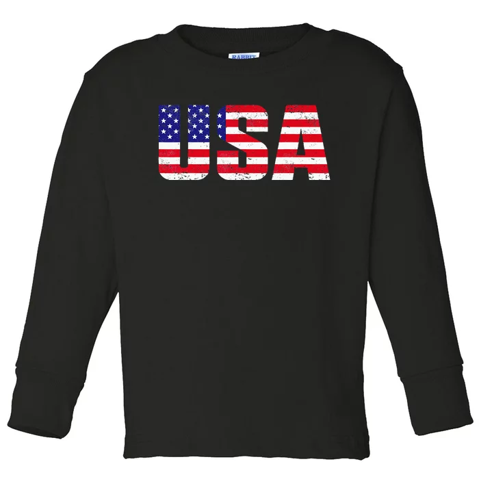 USA Patriotic American Flag For Men Women Kids Toddler Long Sleeve Shirt