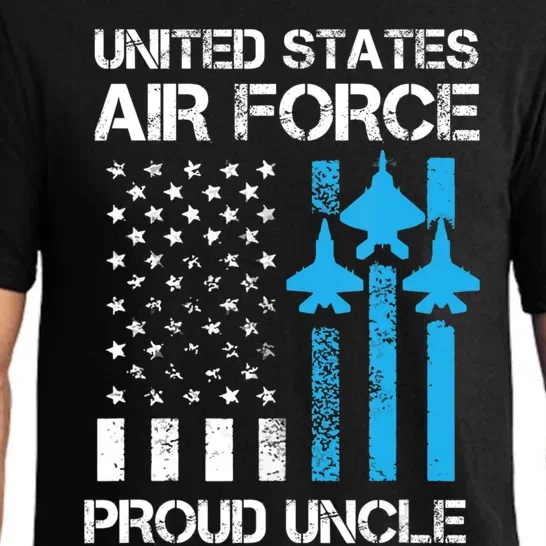 US Proud Air Force Uncle With American Flag Gift For Veteran Pajama Set