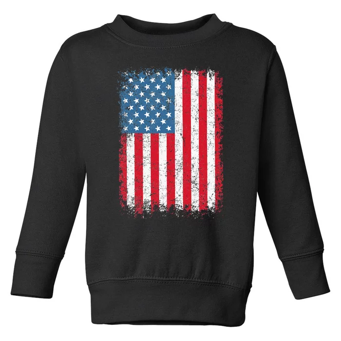 Usa Patriotic American Flag Us Toddler Sweatshirt