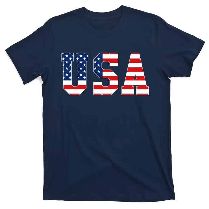 USA Patriotic American Flag Hoodie Red White Blue T-Shirt