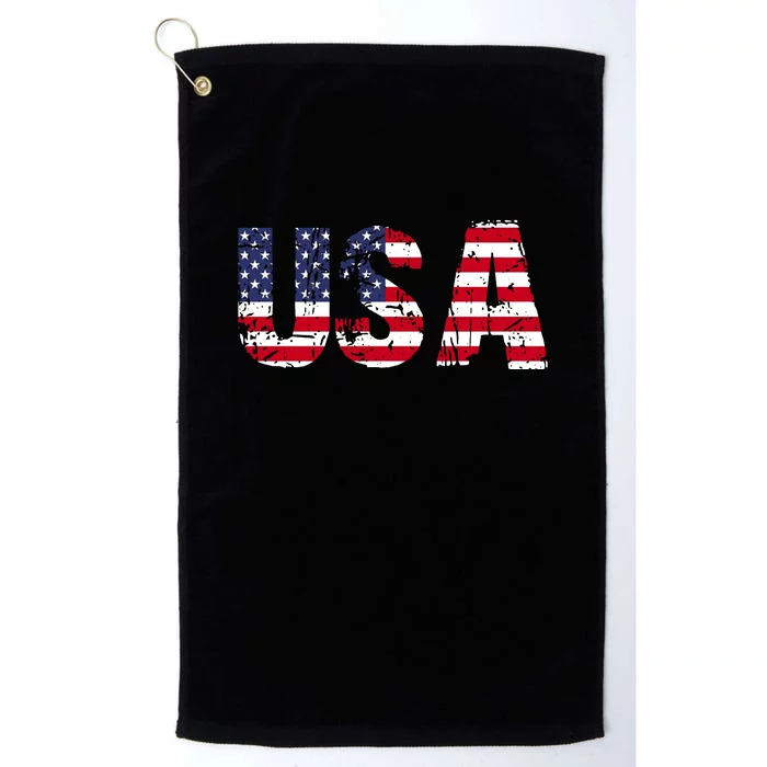 Usa Patriotic American Flag Platinum Collection Golf Towel