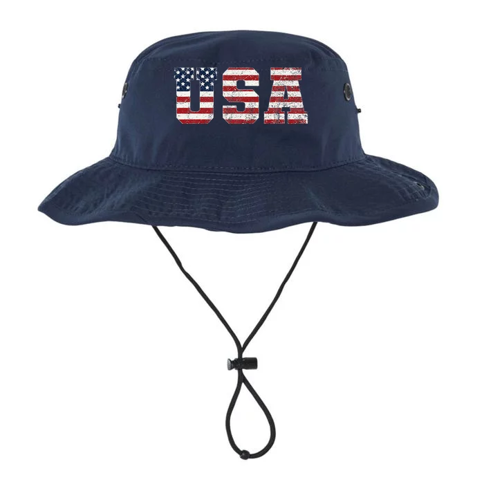 Usa Patriotic American Flag Legacy Cool Fit Booney Bucket Hat