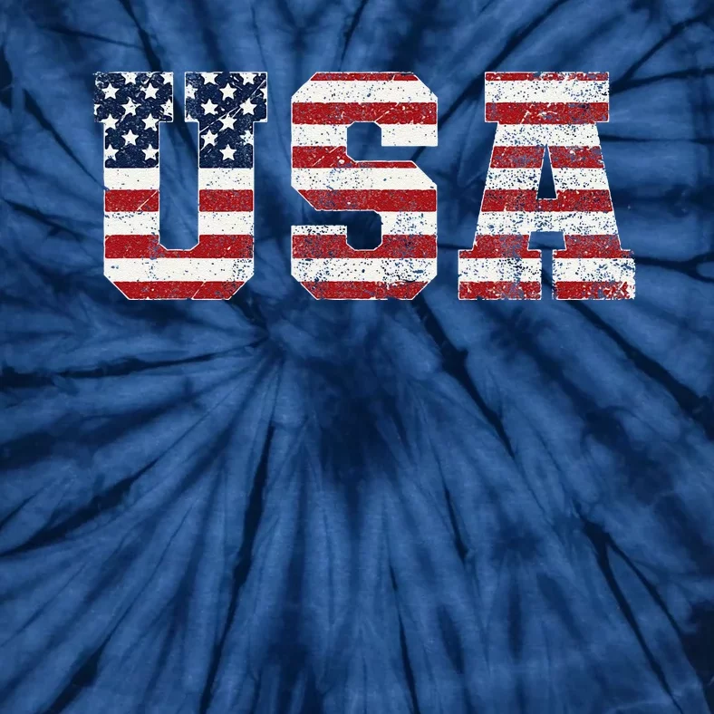 Usa Patriotic American Flag Tie-Dye T-Shirt