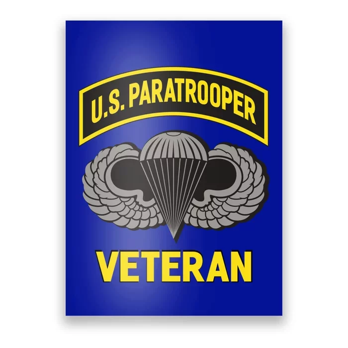 Us Paratrooper Airborne Division Army Veteran Cool Gift Poster