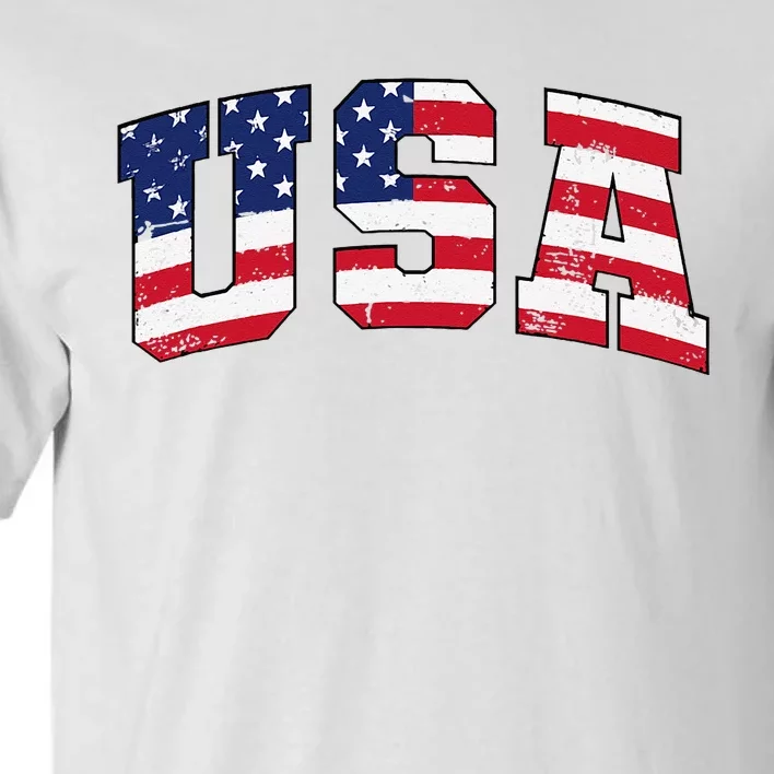 USA Patriotic American Flag US Tall T-Shirt