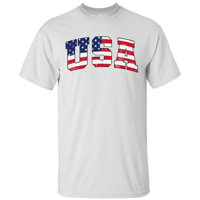 USA Patriotic American Flag US Tall T-Shirt