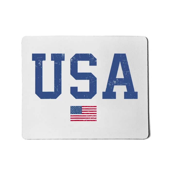 USA Patriotic American Flag Distressed Mousepad