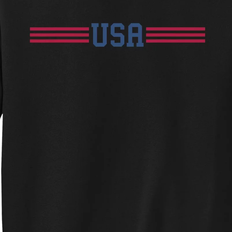 USA Patriotic American White Tall Sweatshirt