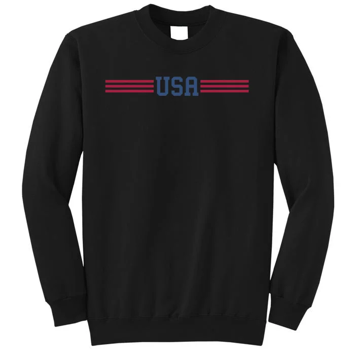 USA Patriotic American White Tall Sweatshirt