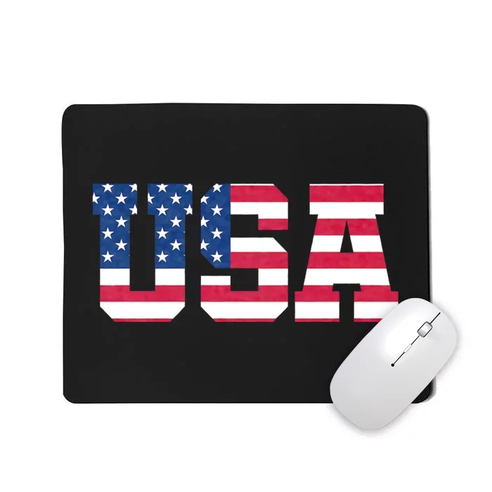 Usa Patriotic American Flag 4th Of July Usa American Flag Mousepad