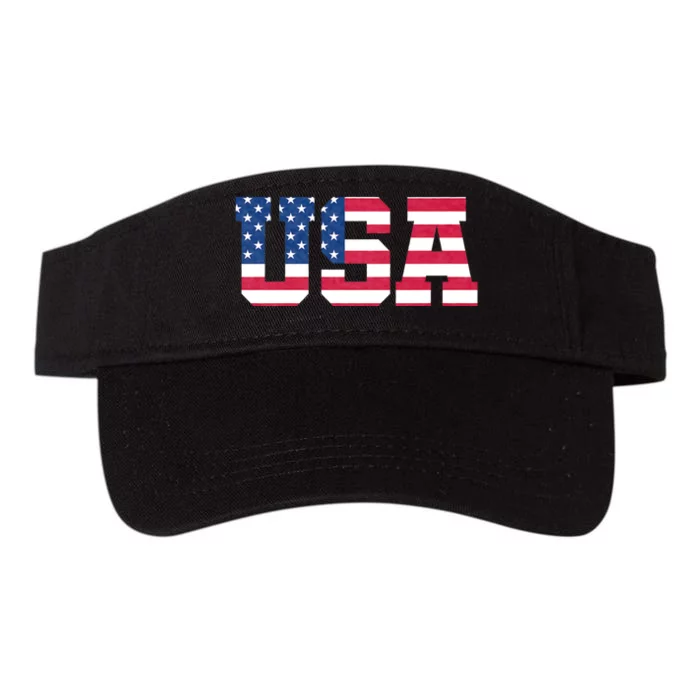 Usa Patriotic American Flag 4th Of July Usa American Flag Valucap Bio-Washed Visor