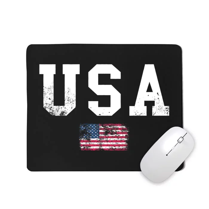 Usa Patriotic American Flag 4th Of July Mousepad