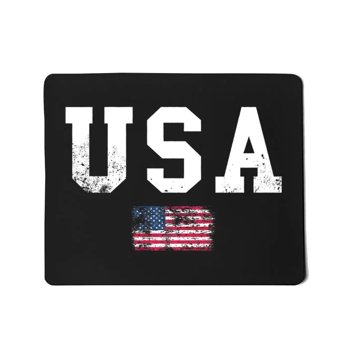 Usa Patriotic American Flag 4th Of July Mousepad