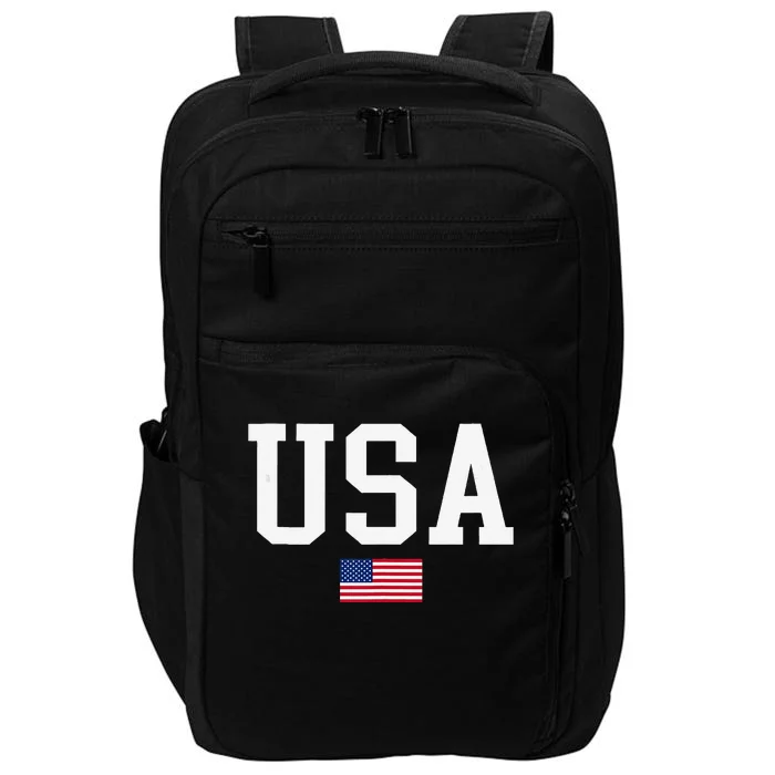 Usa Patriotic American Flag For Us Impact Tech Backpack