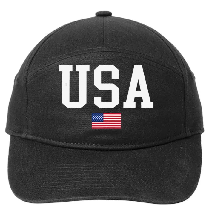 Usa Patriotic American Flag For Us 7-Panel Snapback Hat