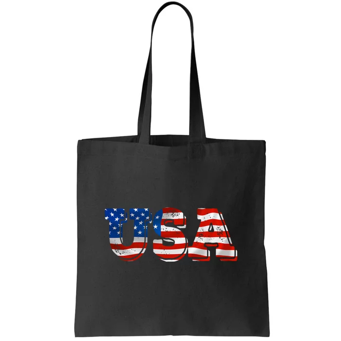 USA Patriotic American Flag For Men Women Kids Girls USA Tote Bag