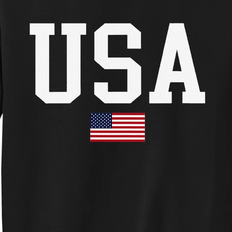 Usa Patriotic American Flag Us V Neck Sweatshirt