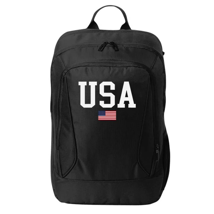 Usa Patriotic American Flag Us V Neck City Backpack