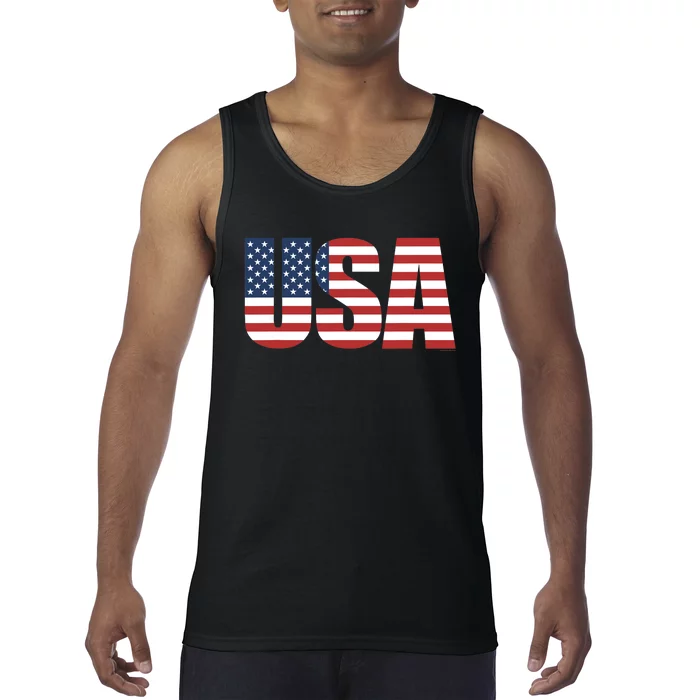 USA Patriotic American Flag 4th of July Tank Top