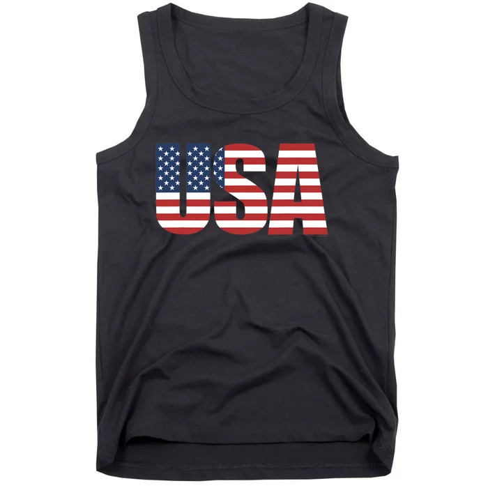 USA Patriotic American Flag 4th of July Tank Top