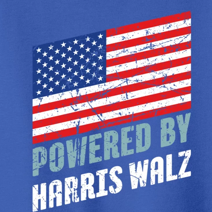 Usa Powered By Harris Walz Flag Of United States Of America Gift Toddler T-Shirt